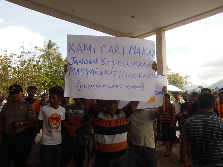 Ratusan Buruh Tambang di Tomohon Tuntut Keadilan